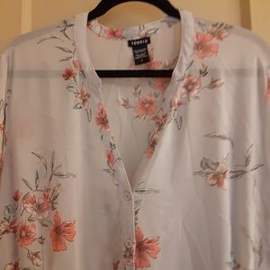 TORRID WOMEN'S PLUS SIZE FLORAL HI-LO TOP